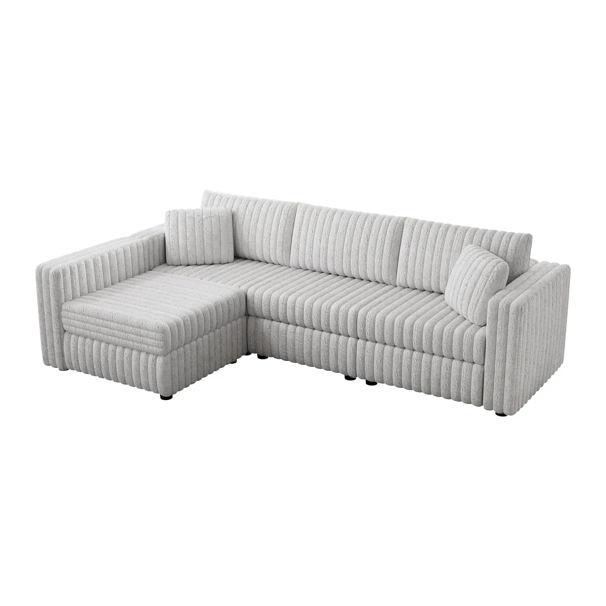 106.3" Soft L-shaped 4-Person Sofa by HouseOfZazla