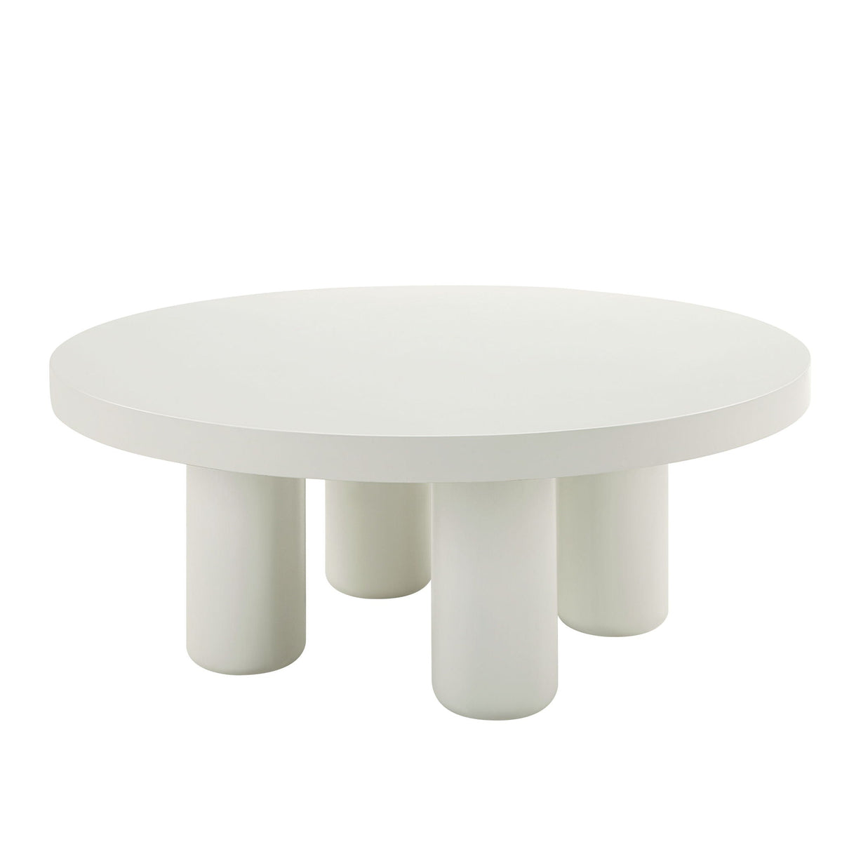 Loanna White Coffee Table with Hardwood & Birch Veneer – White, photo 4 of 4