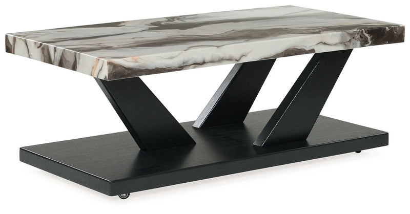 Cendill - Occasional Table Set (Set of 3) - Dark Brown / White / Black by Unique Piece Furniture