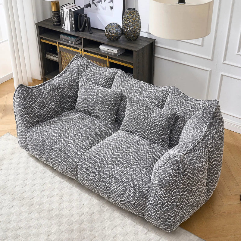 Comfortable Dual Beanbag Chair With High Resilience Foam Core For 2 People by Unique Piece Furniture