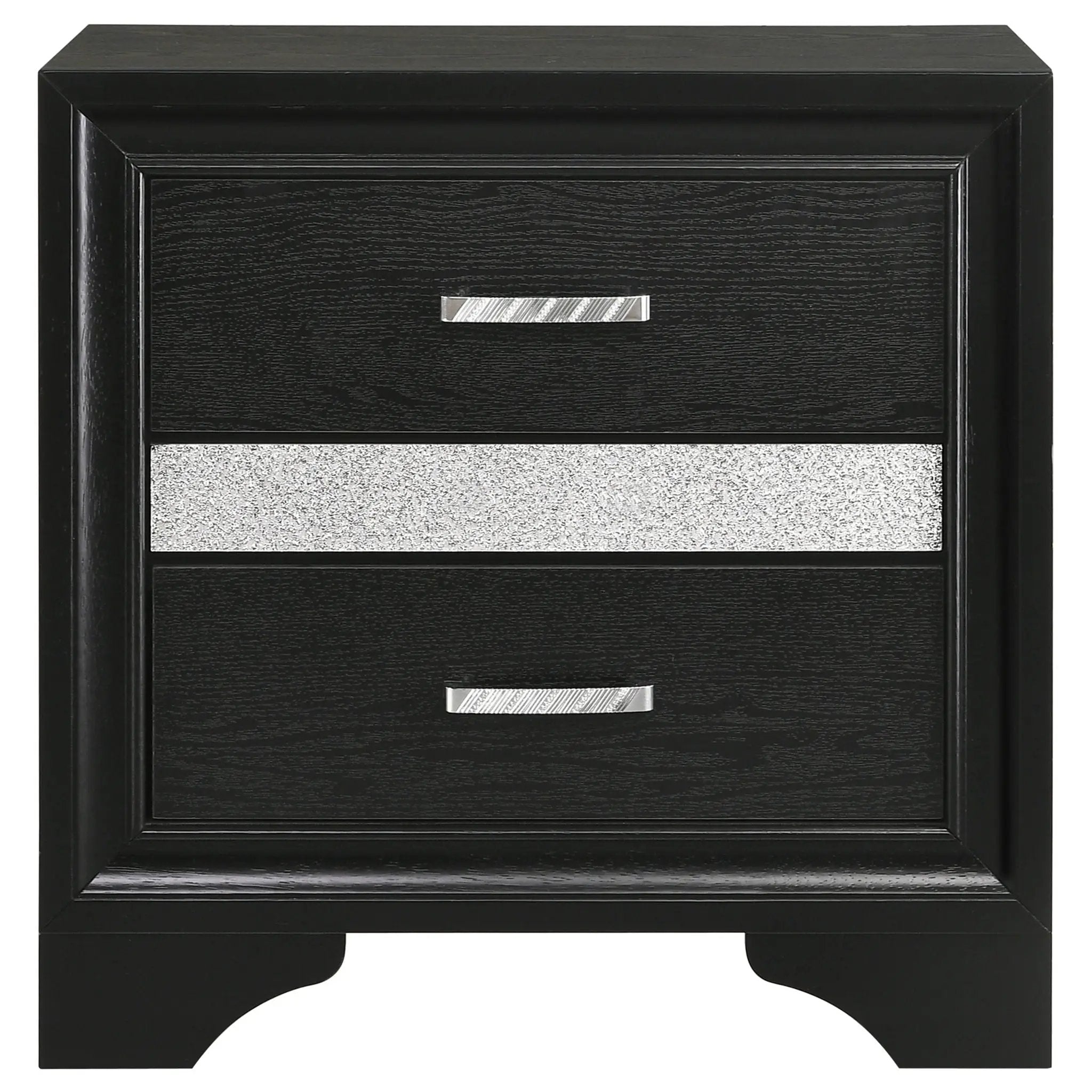 Miranda 3-drawer Nightstand Bedside Table Black by Unique Piece Furniture