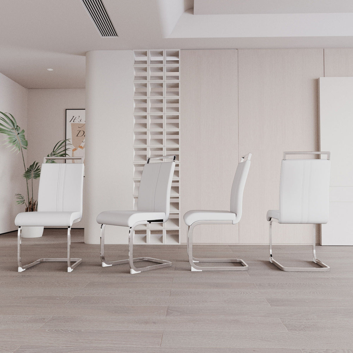 Modern Dining Chairs With Padded Seat, High Back, photo 28 of 29