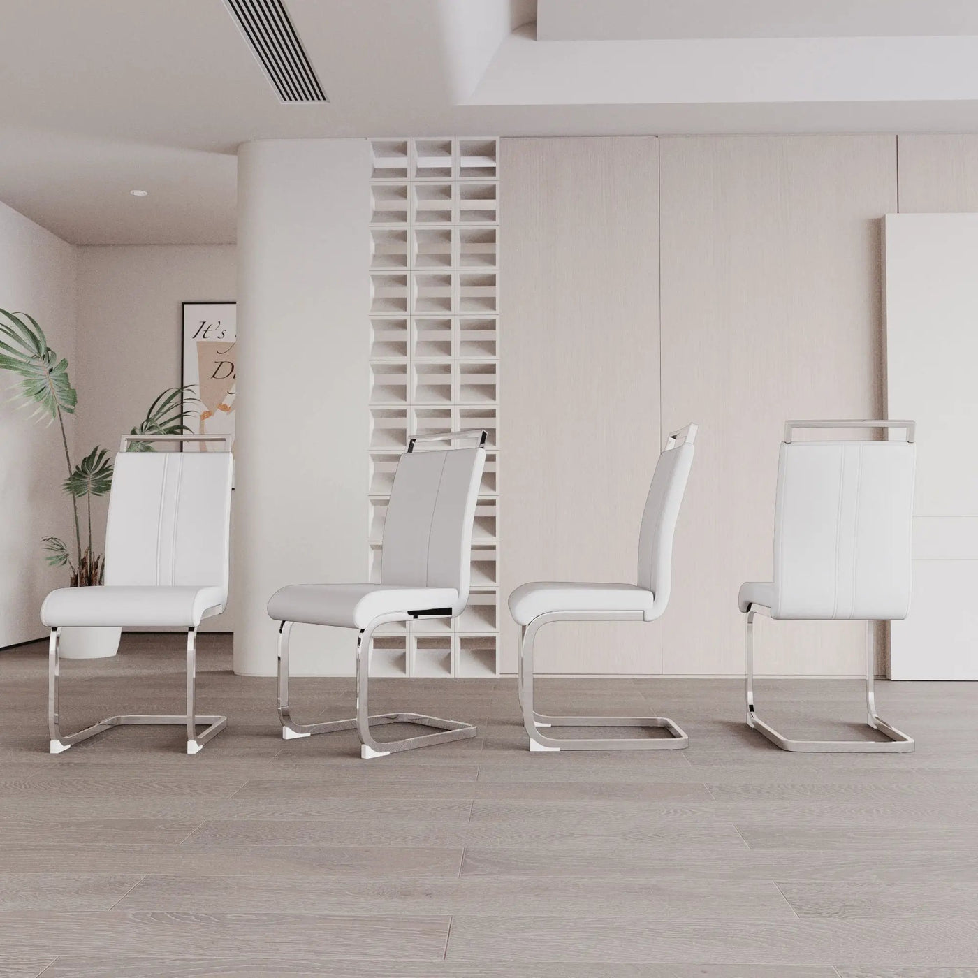 Modern Dining Chairs With Padded Seat, High Back by Unique Piece Furniture