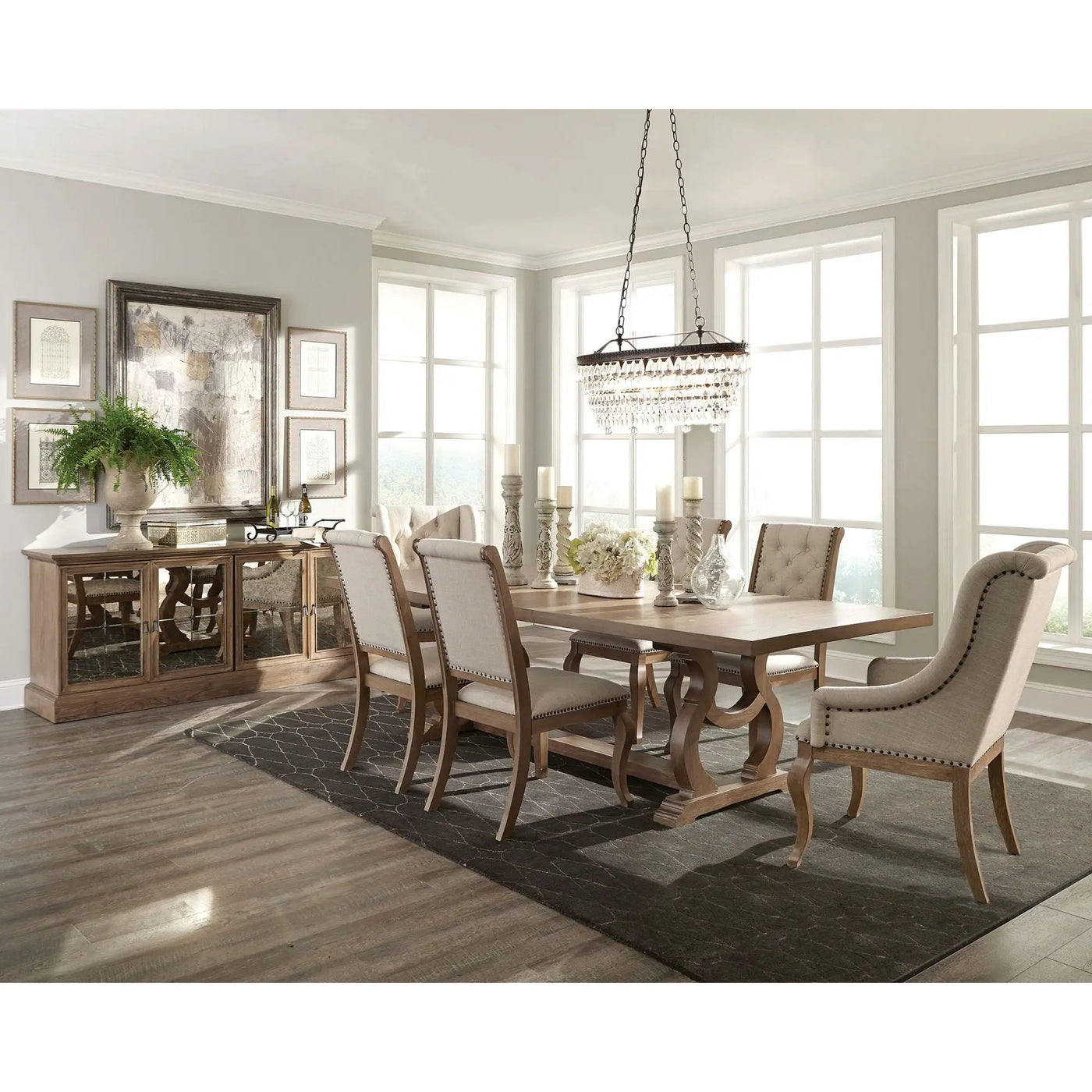 Fremont - Trestle Rectangular Dining Table With Removable Leaf by HouseOfZazla
