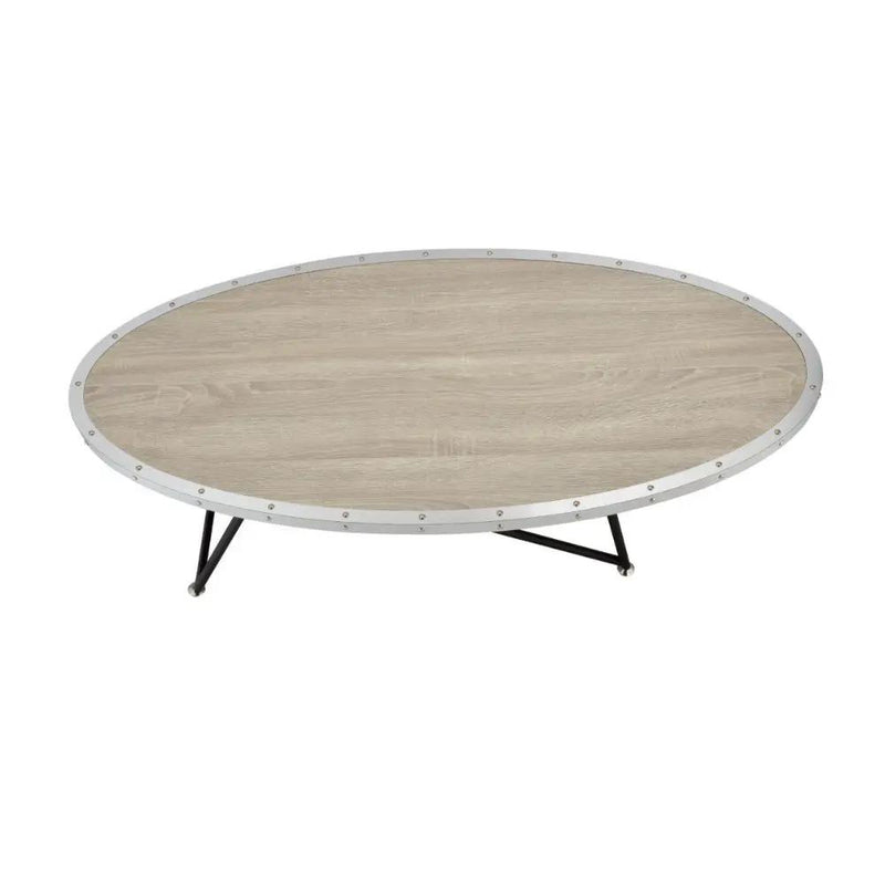 Allis - Coffee Table - Weathered Gray Oak & Metal by Unique Piece Furniture