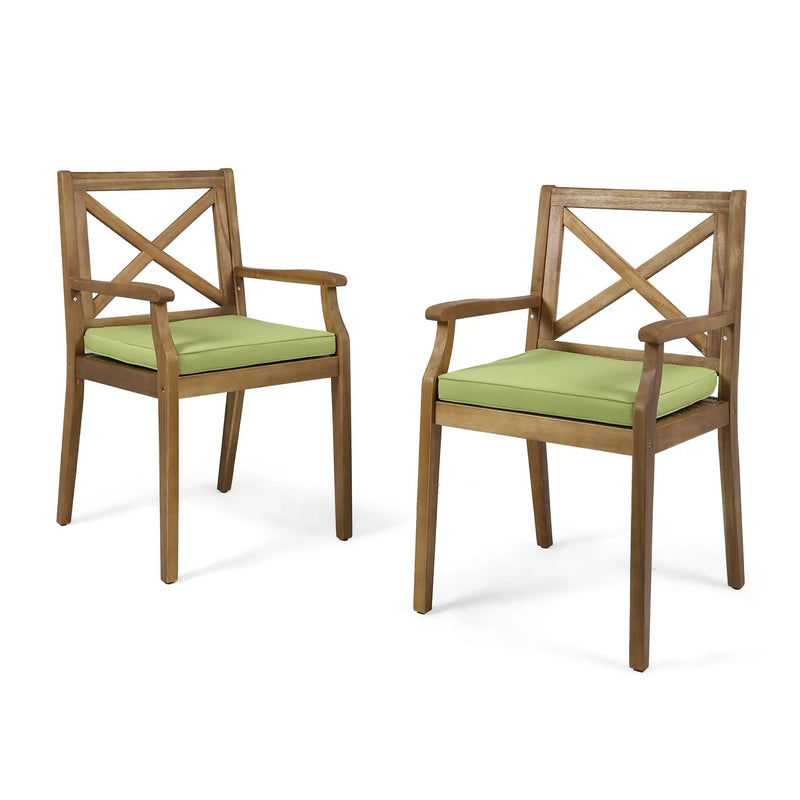 7 Pieces Acacia Wood Outdoor Dining Set by HouseOfZazla