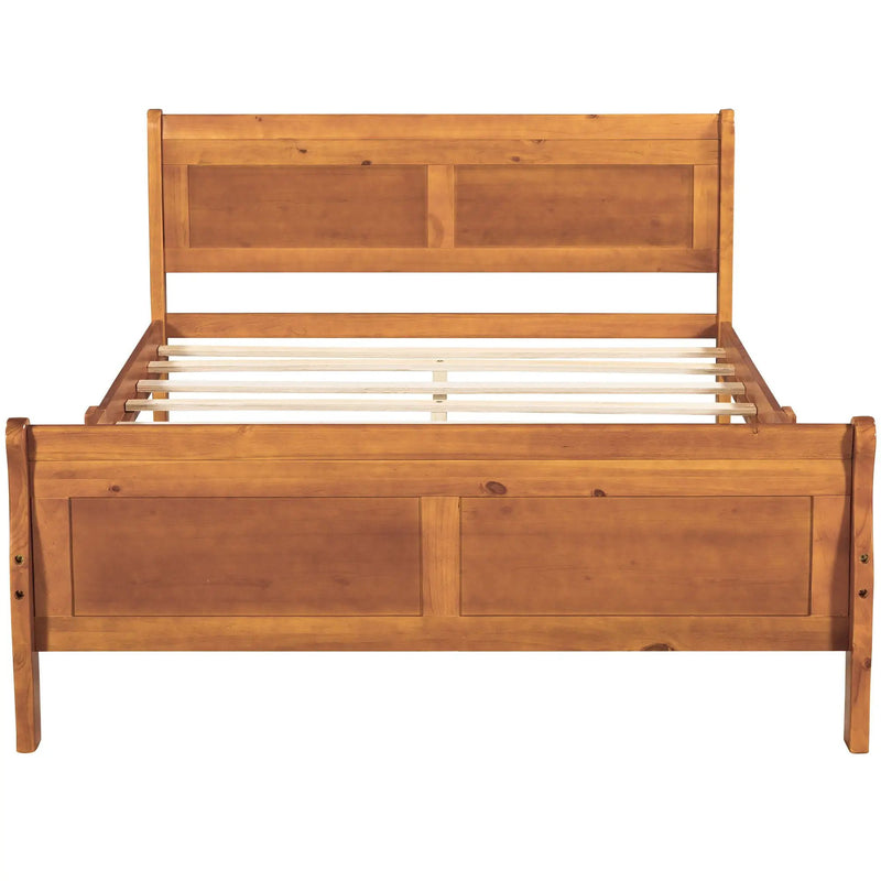 Platform Bed Frame Mattress Foundation Sleigh Bed With Headboard / Footboard / Wood Slat Suppor by Unique Piece Furniture