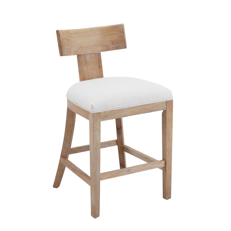 27" Upholstered Counter Stools Set of 2 with Solid Rubber Wood Frame by HouseOfZazla