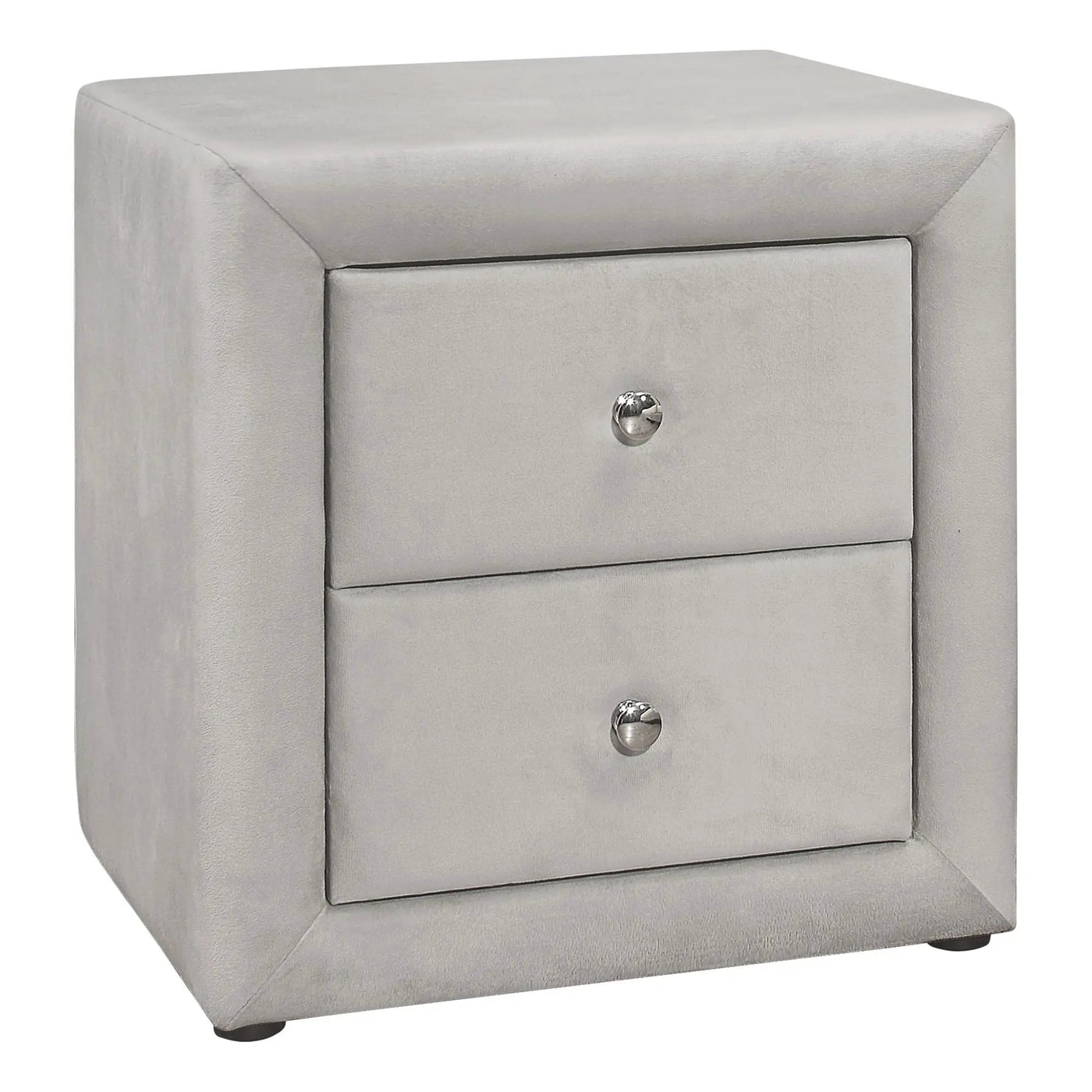 Nightstand With Storage Drawer, Upholstered, Transitional by HouseOfZazla