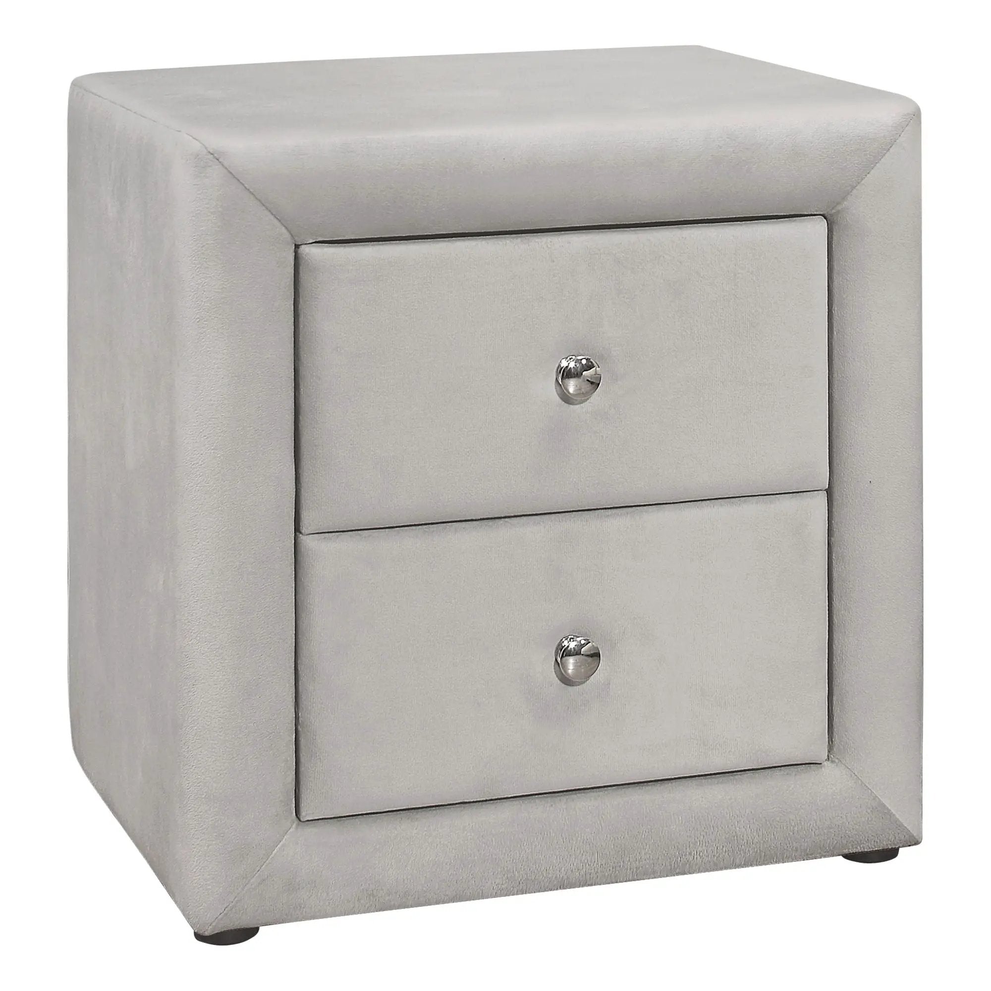 Nightstand With Storage Drawer, Upholstered, Transitional by HouseOfZazla