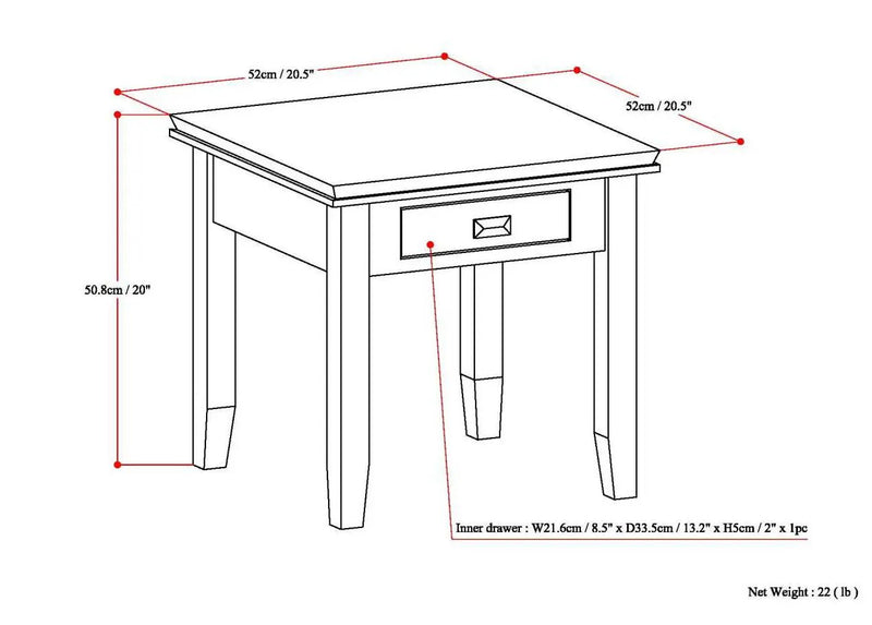 Artisan - Handcrafted End Table by Unique Piece Furniture