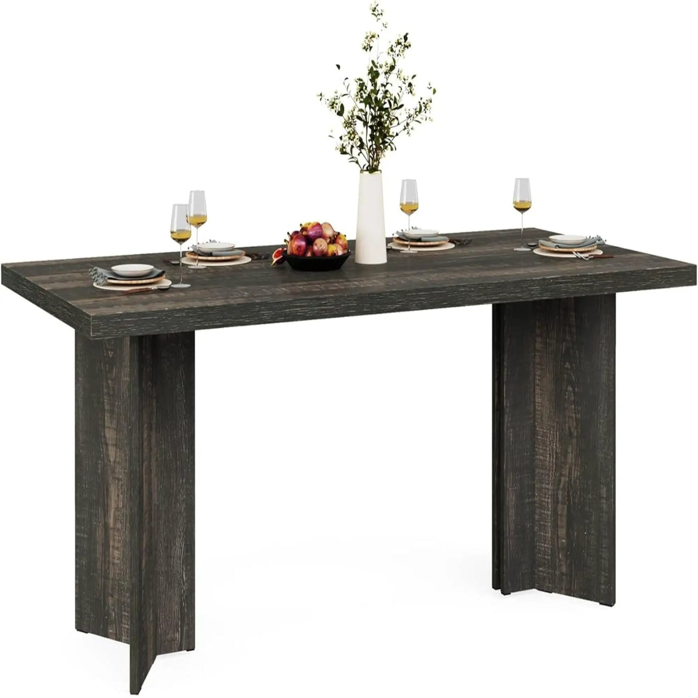 Dining Table For 4 - 6 People, Kitchen Table With Thick Top by HouseOfZazla