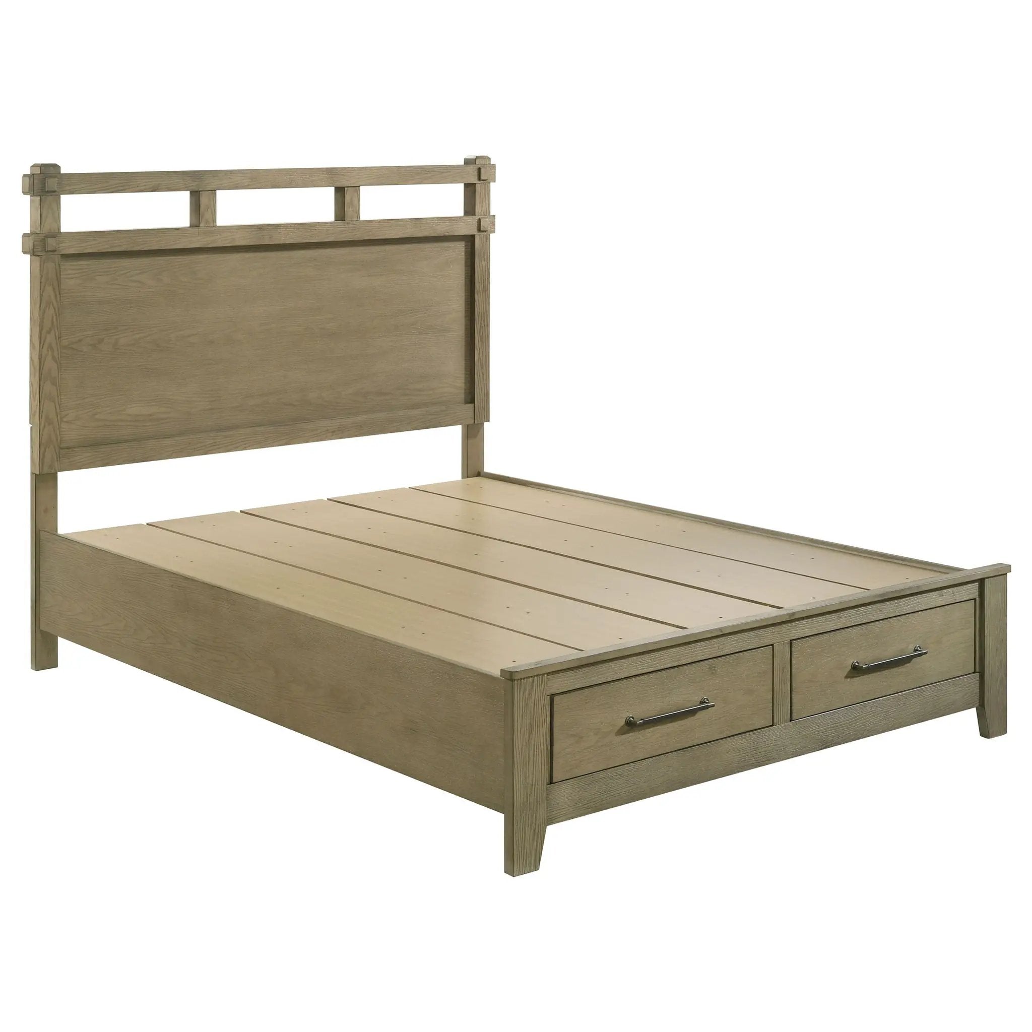 Hazlewood 59-inch Queen Panel Storage Bed Vineyard Oak by Unique Piece Furniture