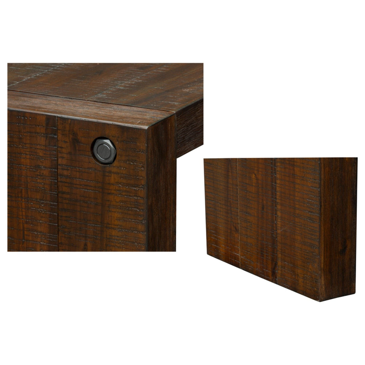 Modern Design Console Table with Solid Wood Construction - Light or Dark Brown, photo 29 of 30