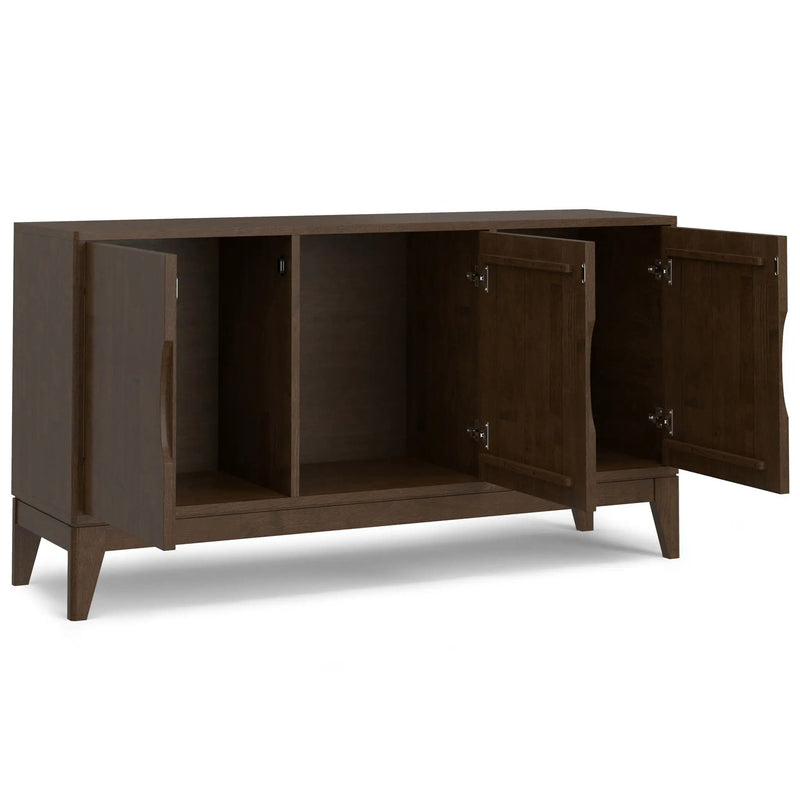 Harper - 3 Door Sideboard Buffet / Storage Cabinet - Walnut Brown by HouseOfZazla