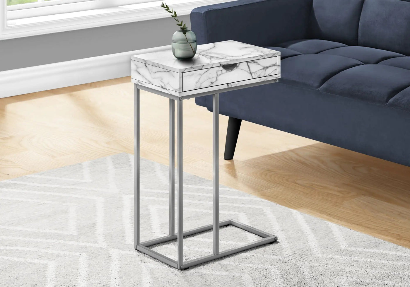 Accent Table, C - Shaped Contemporary & Modern Design by HouseOfZazla