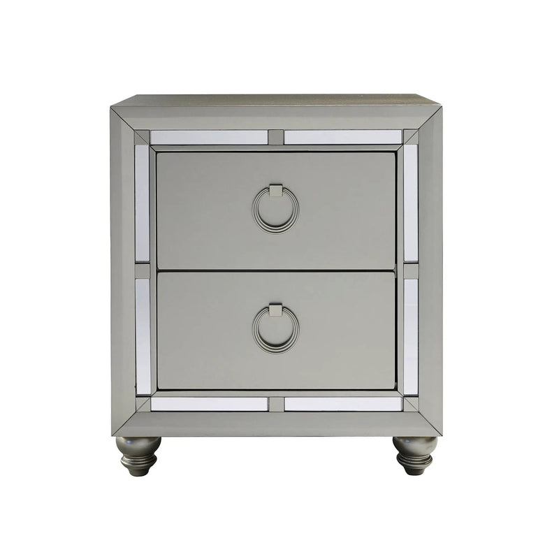 Chloe - Nightstand - Gemstone Silver by HouseOfZazla