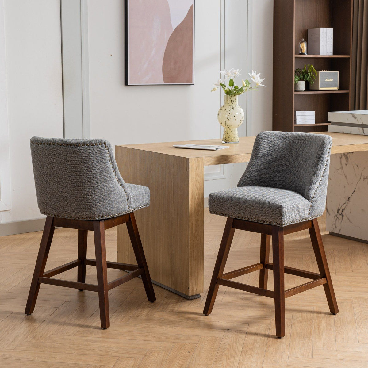 Counter Height Swivel Barstools, Set of 2, photo 33 of 34
