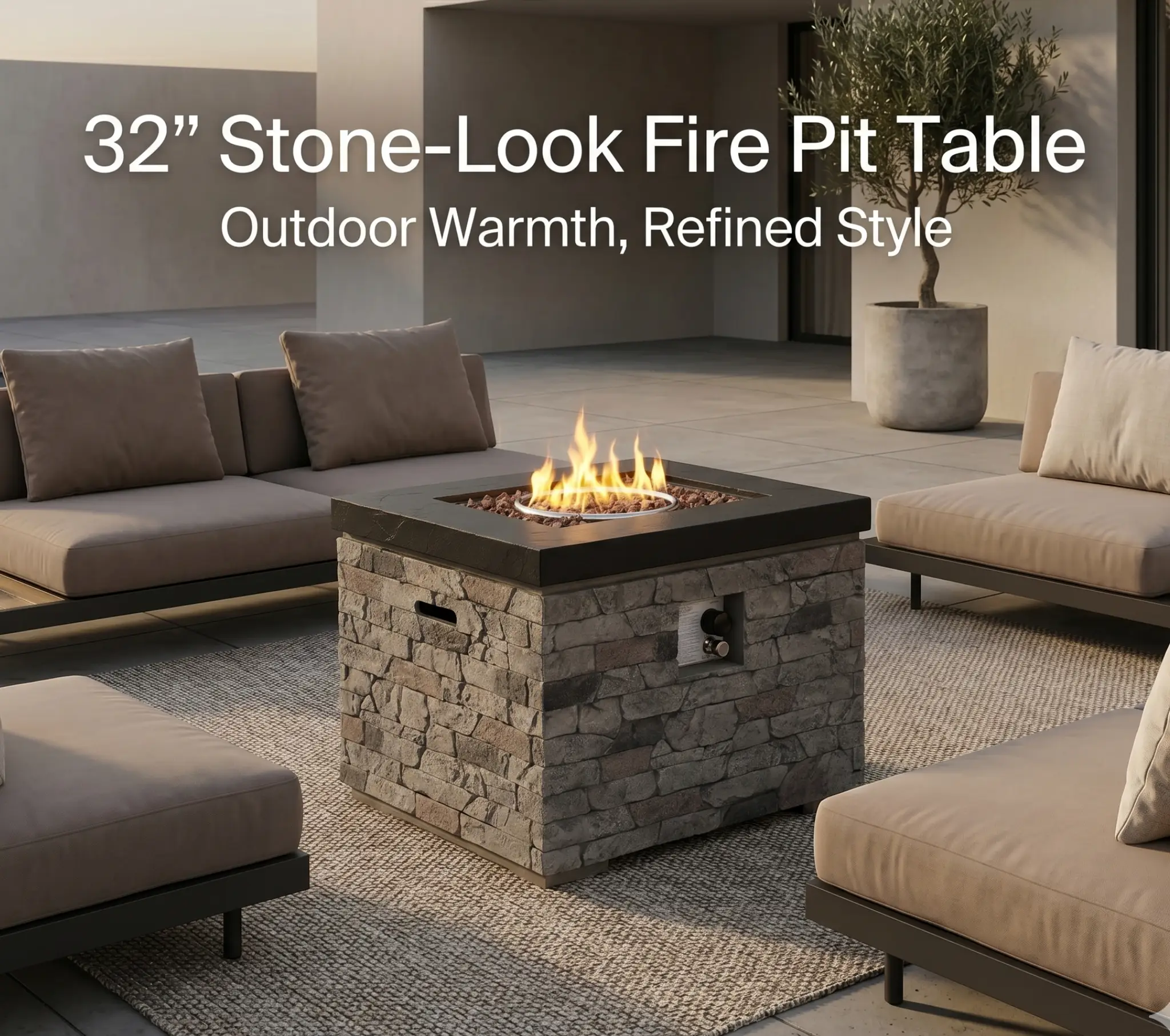 32-Inch Outdoor Fire Pit Table by HouseOfZazla