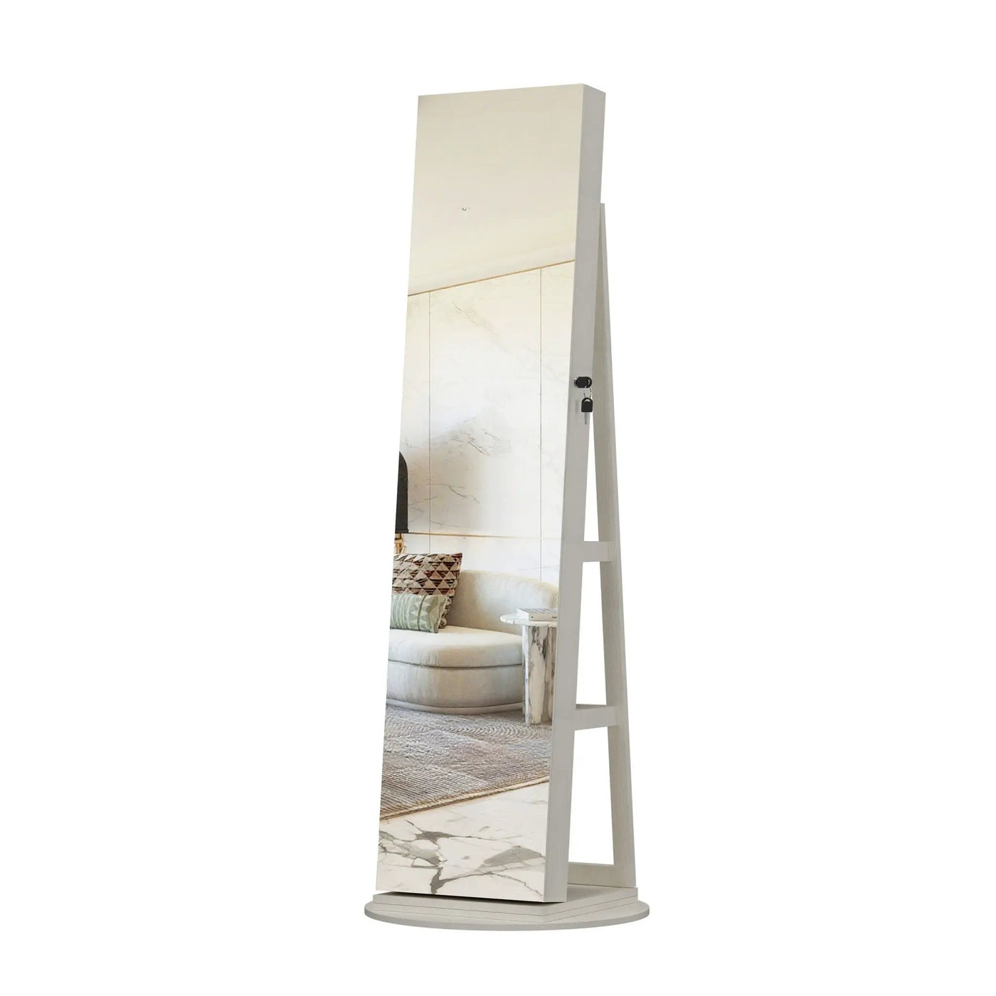 Swivel Jewelry Cabinet With Full Length Mirror by HouseOfZazla