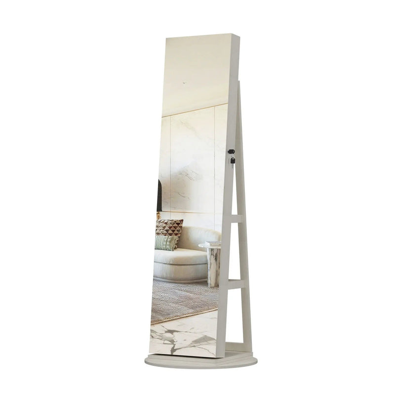 Swivel Jewelry Cabinet With Full Length Mirror by Unique Piece Furniture