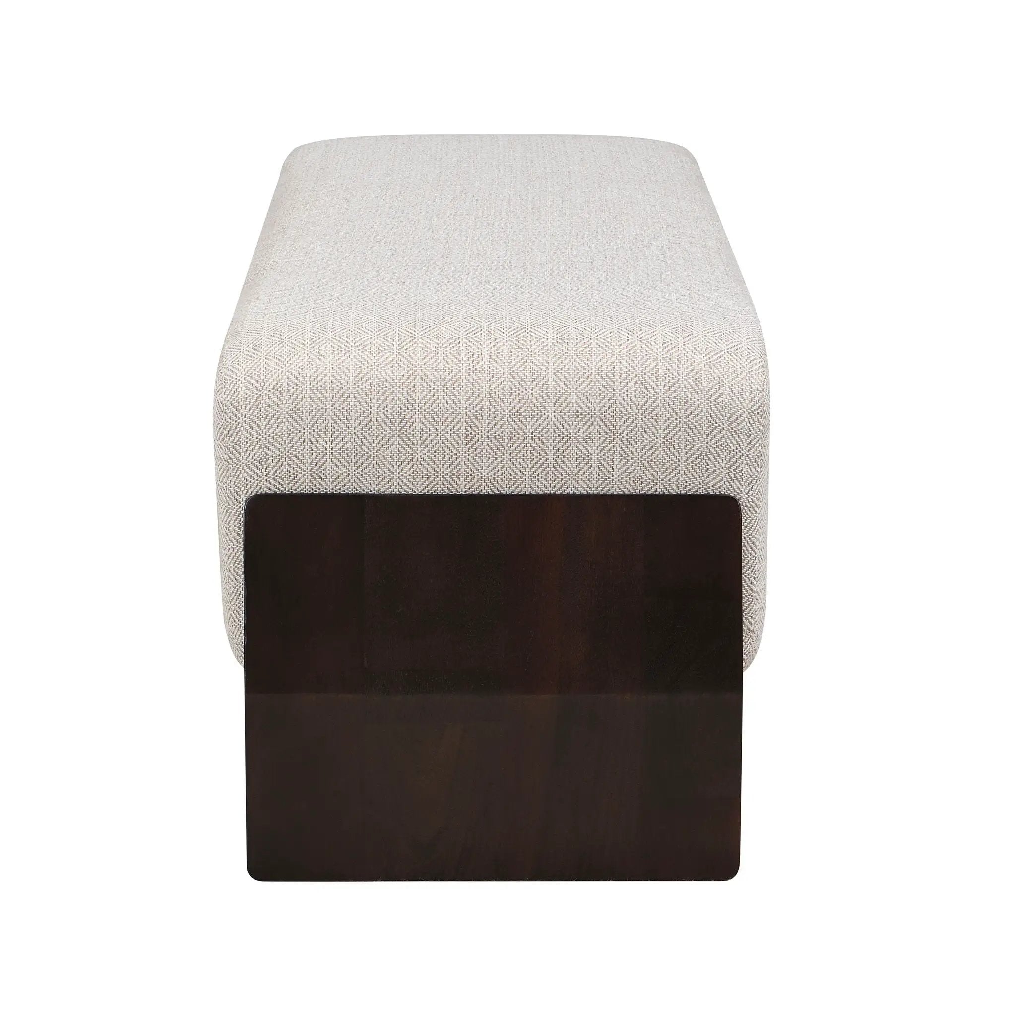 Bench With Thick Soft Cushions For 3 People - Brown / Beige by HouseOfZazla