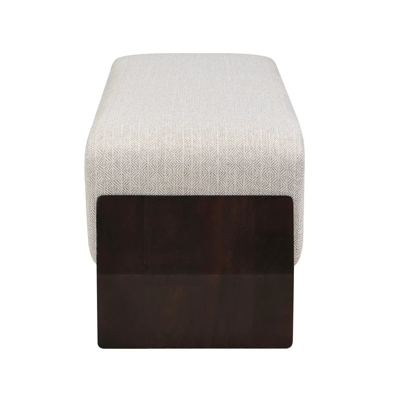 Bench With Thick Soft Cushions For 3 People - Brown / Beige by HouseOfZazla