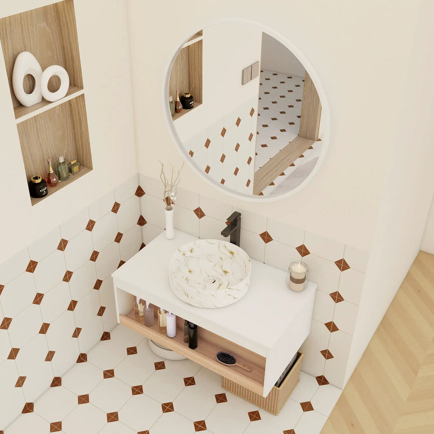 Floating Bathroom Vanity With Vessel Sink by HouseOfZazla