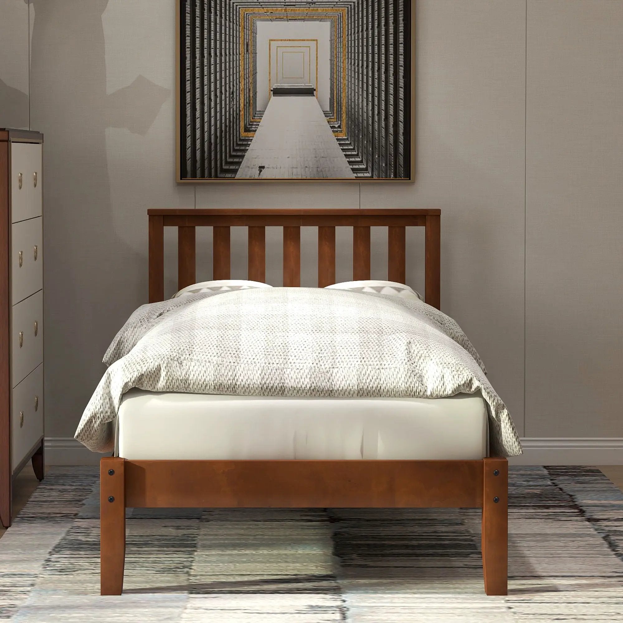 Platform Bed With Headboard, Footboard, Slat Support by Unique Piece Furniture