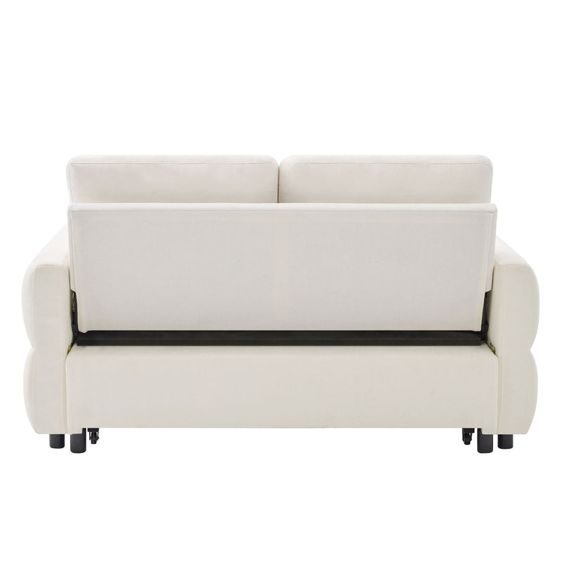 Convertible Sofa Bed Loveseat With Adjustable Backrest And USB Ports by HouseOfZazla