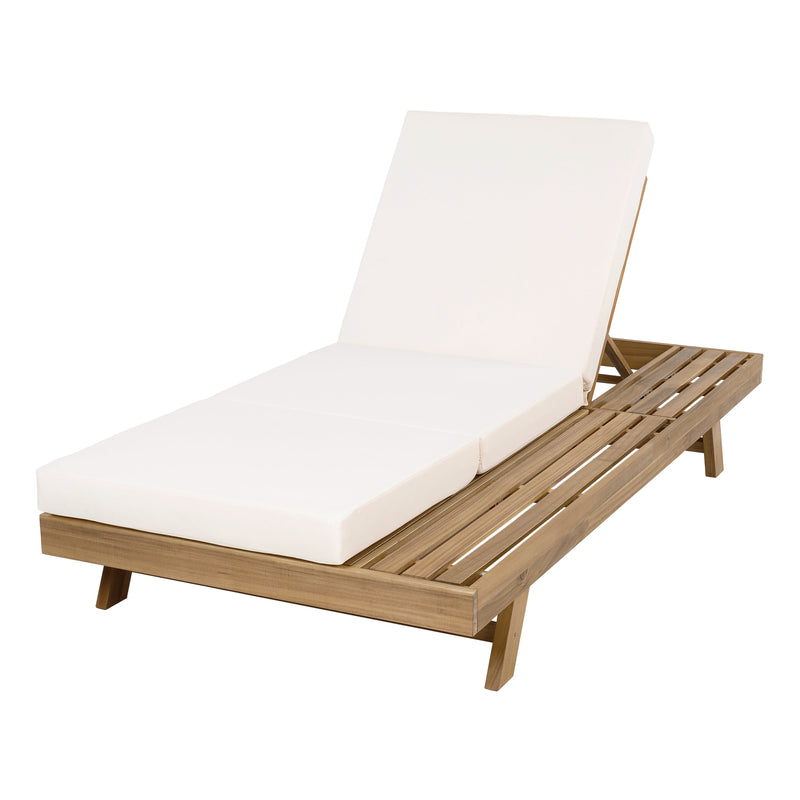 Lounge Chaise Set, Space Available On One Side, Acacia Solid Wood In by HouseOfZazla