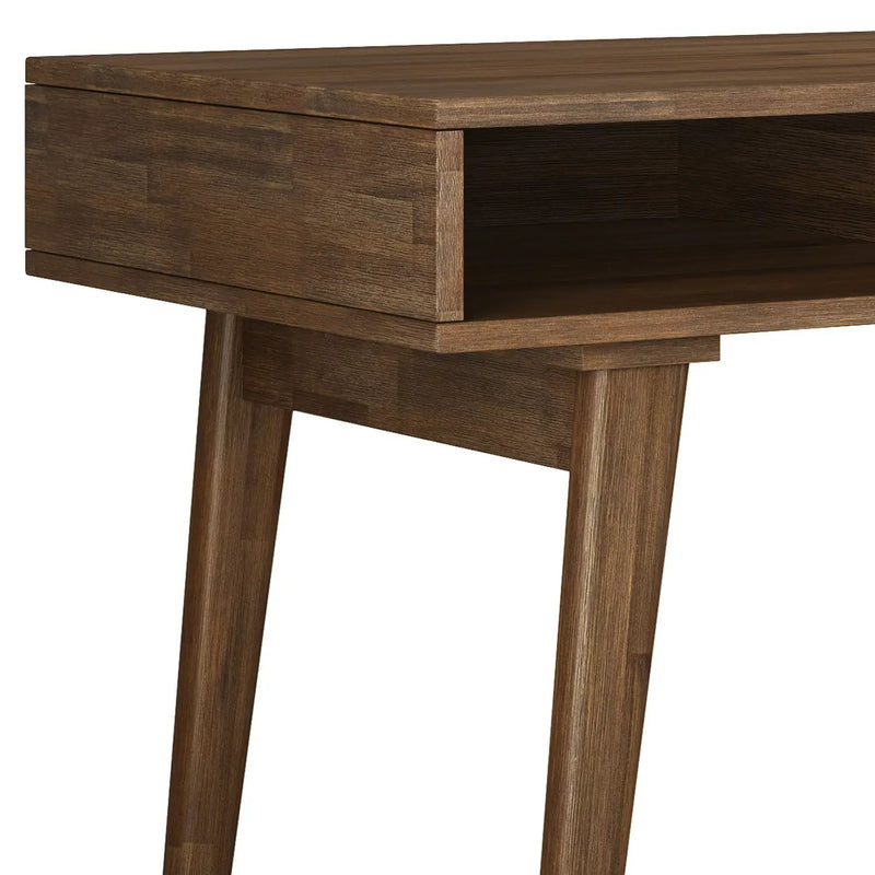 Clarkson - Desk With Side Drawers - Rustic Natural Aged Brown by Unique Piece Furniture