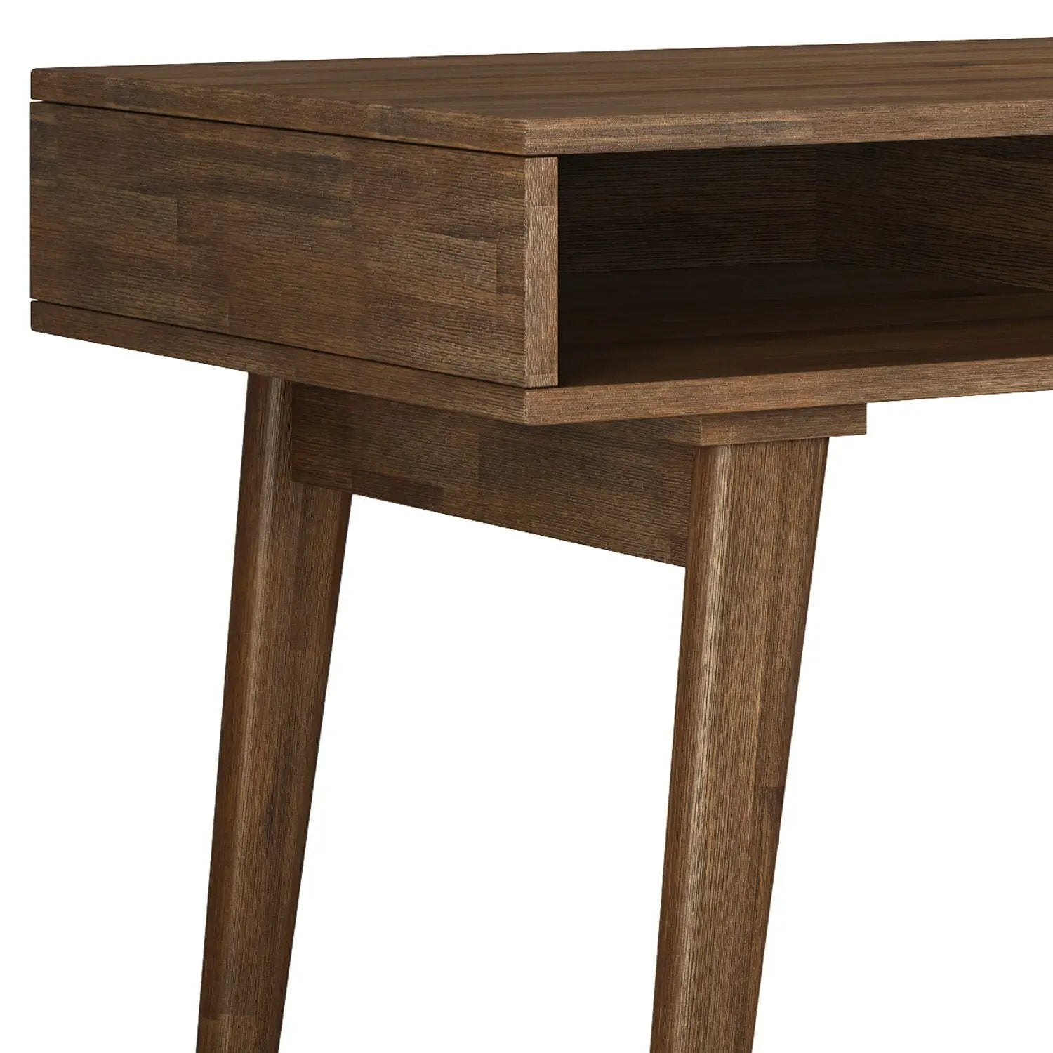 Clarkson - Desk With Side Drawers - Rustic Natural Aged Brown by HouseOfZazla