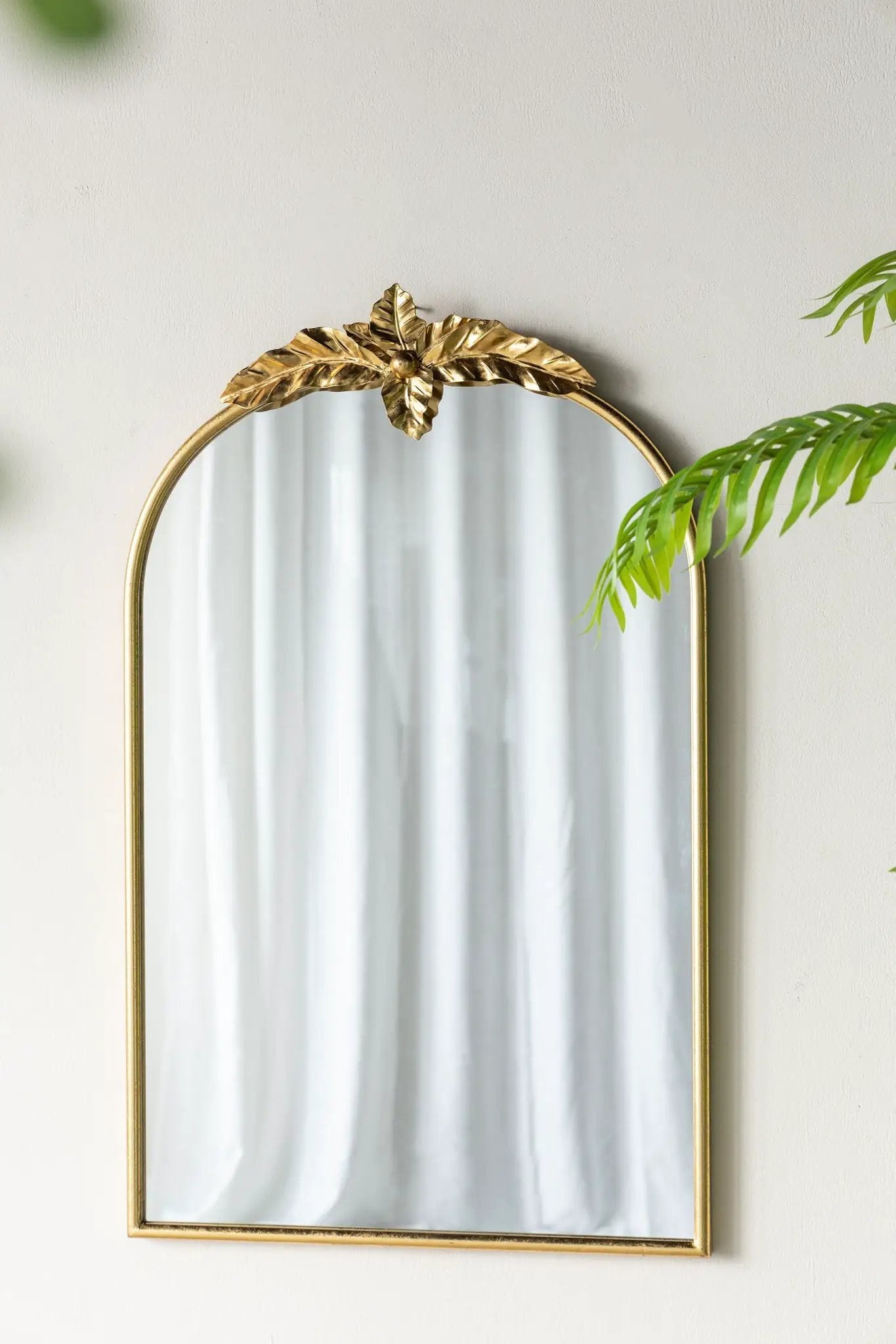 Arched Wall Mirror With Metal Frame, Wall Mirror For Living Room by HouseOfZazla