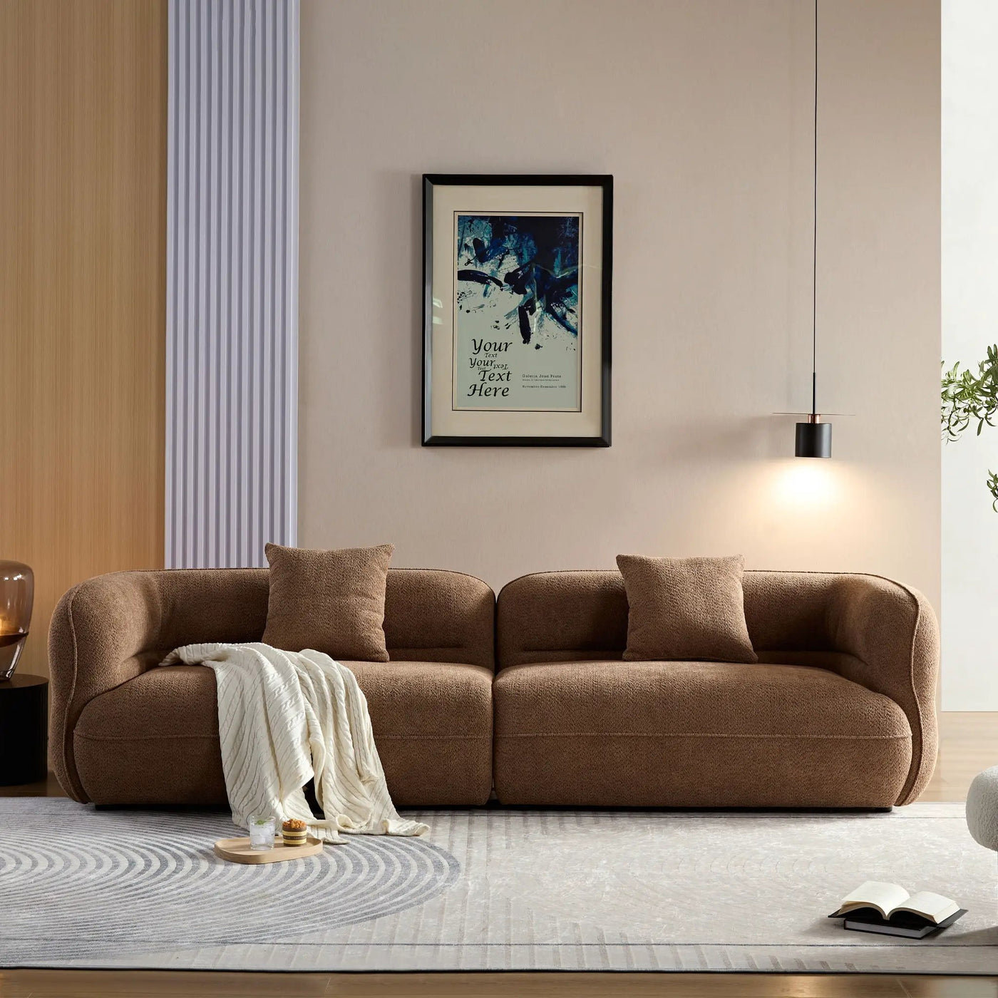 Sectional Sofa With Durable Fabric, Solid Wood Frame, And High Density Sponge Fill by HouseOfZazla