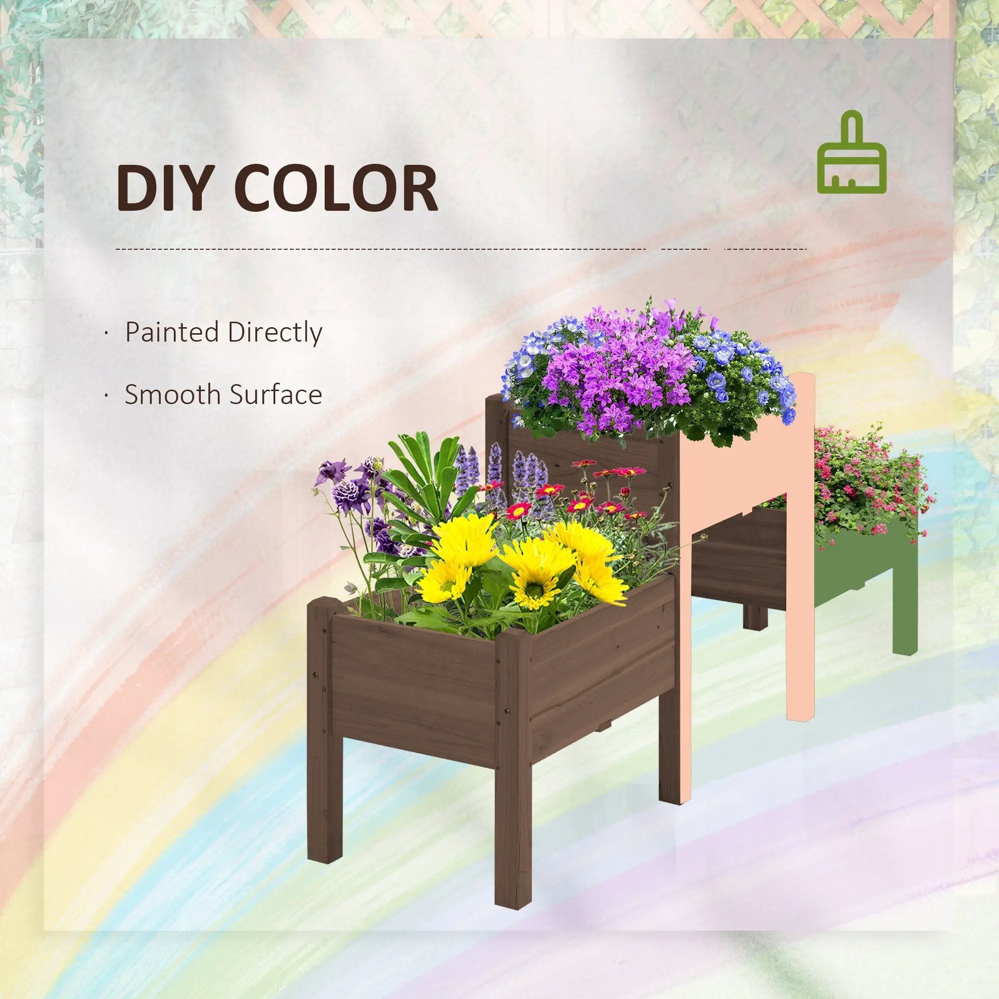 Outsunny Raised Garden Bed with 3 Planter Box by HouseOfZazla