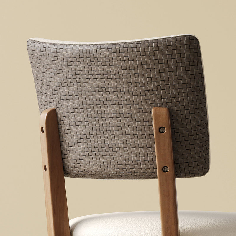 Dining Chair (Set of 2) - White / Deep Walnut by HouseOfZazla