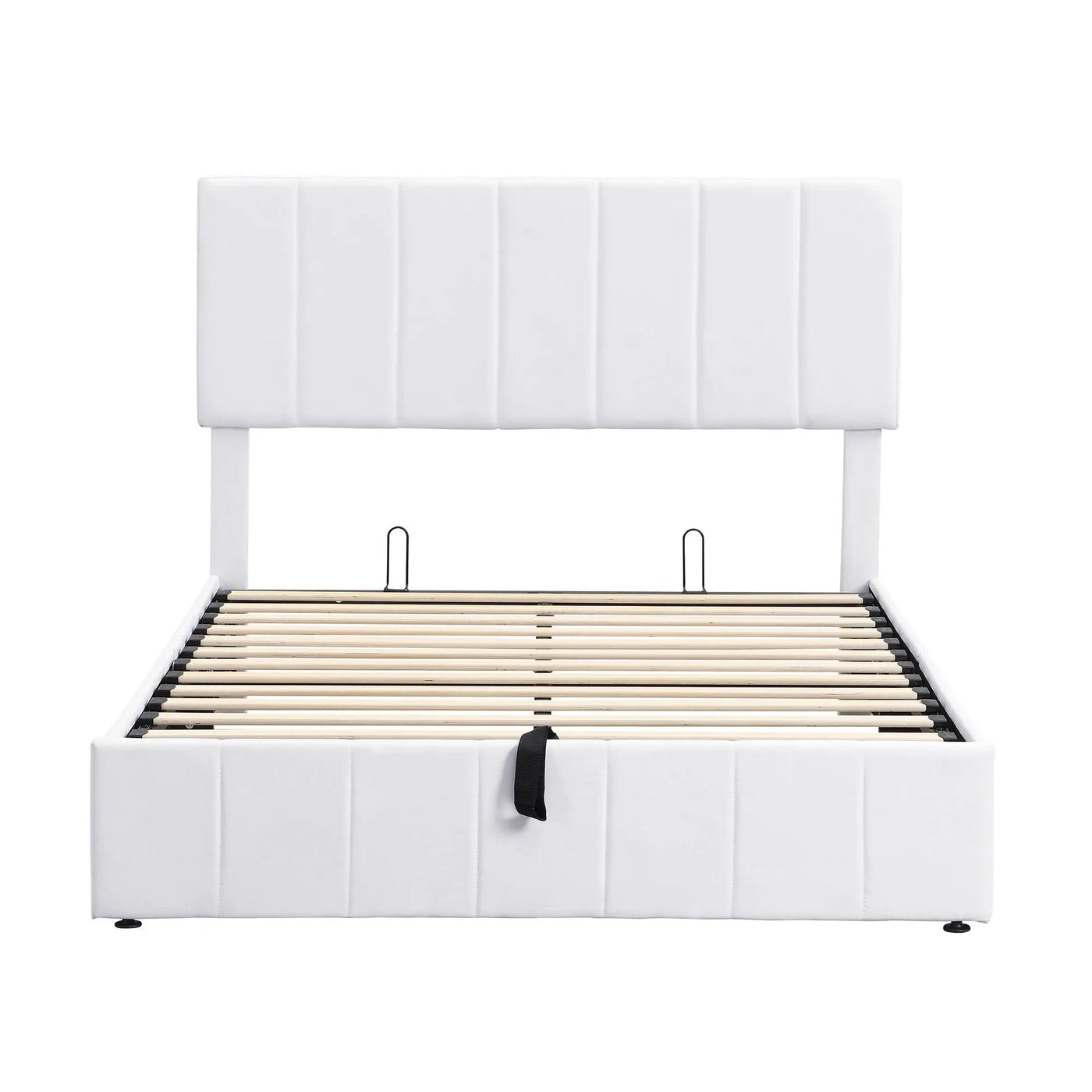 Elegant Upholstered Platform Bed With Hydraulic Storage System by Unique Piece Furniture