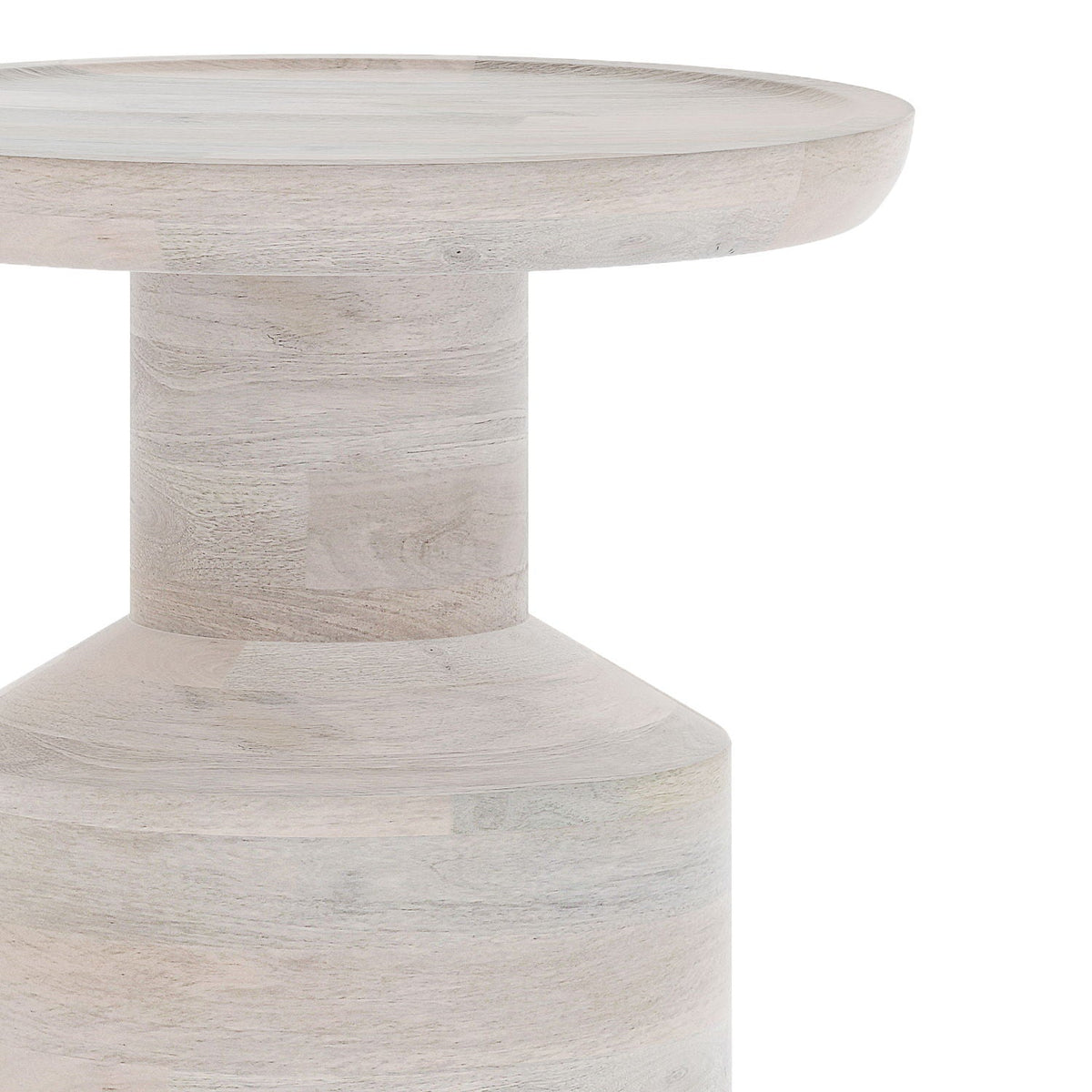 Handcrafted Wooden Accent Table with Sculptural Design - Multiple Colors, photo 32 of 32