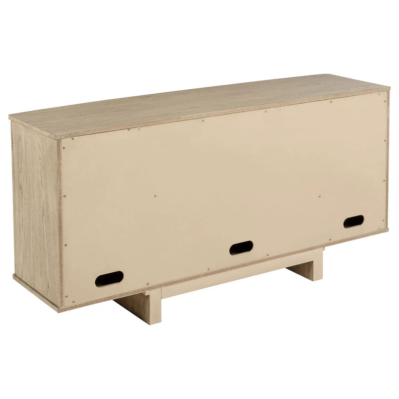 Kailani 4-door Cane Sideboard Buffet Cabinet Beige Oak by Unique Piece Furniture