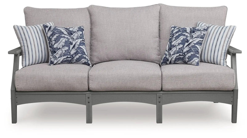 Cove Beach - Sofa With Cushion - Gray by Unique Piece Furniture