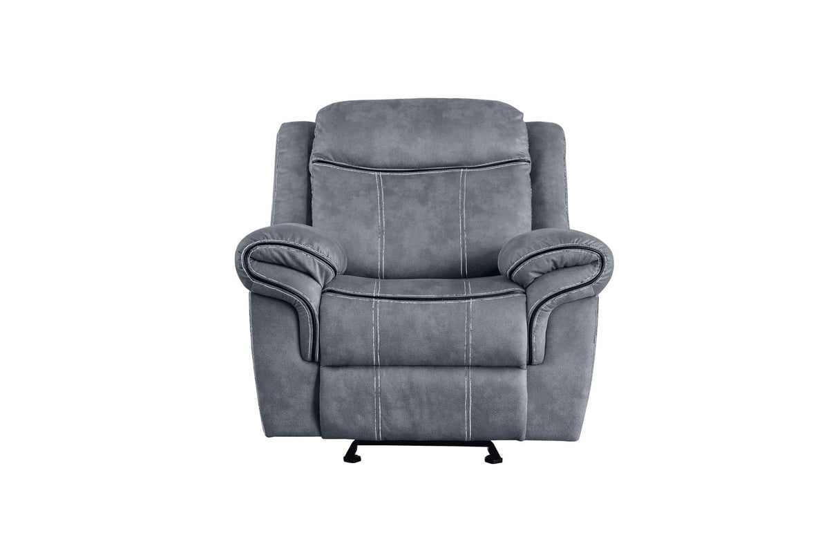 Two Tone Glider Recliner Chair with Smooth Motion - Dark Gray or Dark Brown, photo 8 of 8