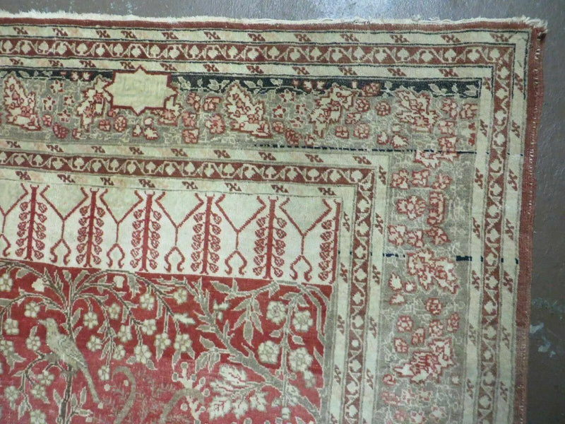 4' X 6' Antique Handmade Turkish Tree Of Life Oriental Wool Rug Birds Red by Jewel Rugs