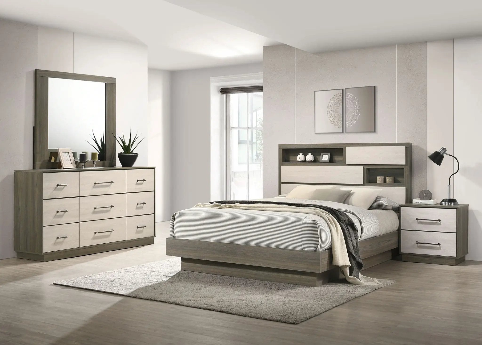 Fenwick 4-piece California King Bedroom Set Grey Oak by Unique Piece Furniture