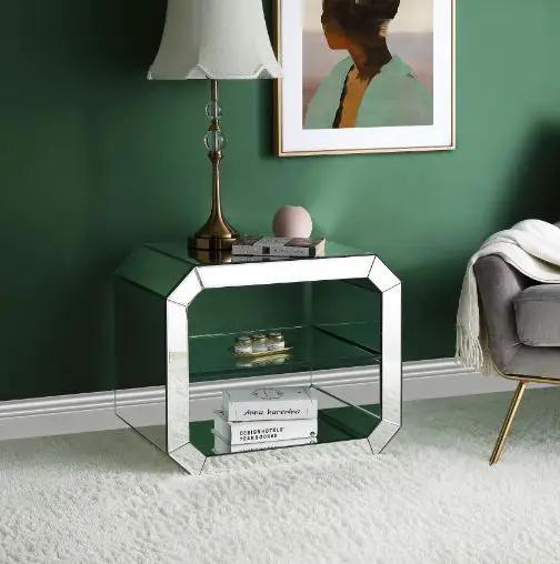 Dominic - 20" Accent Table - Mirrored by Unique Piece Furniture