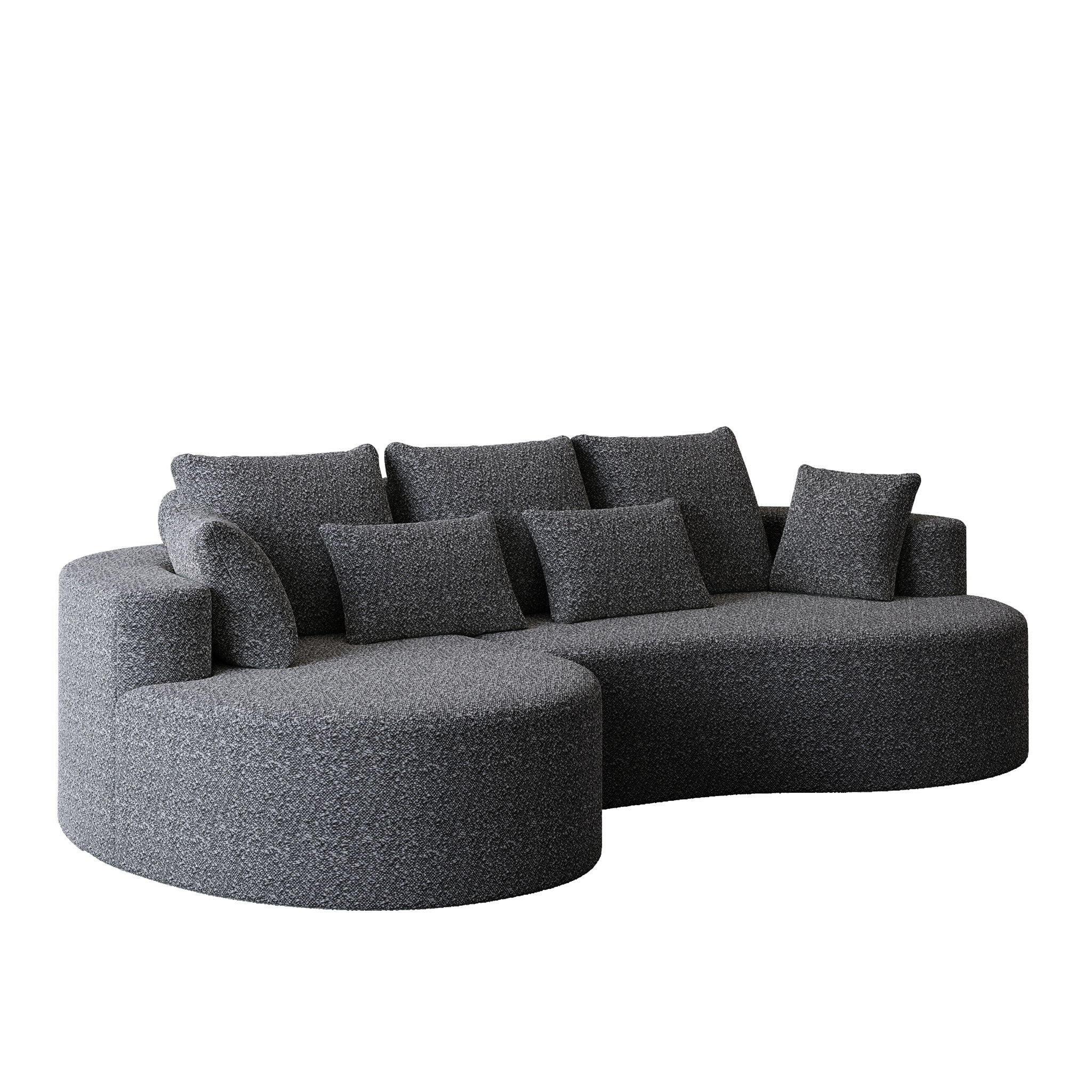 Curved Oversized Sectional Sofa With Extra Deep Seat by HouseOfZazla