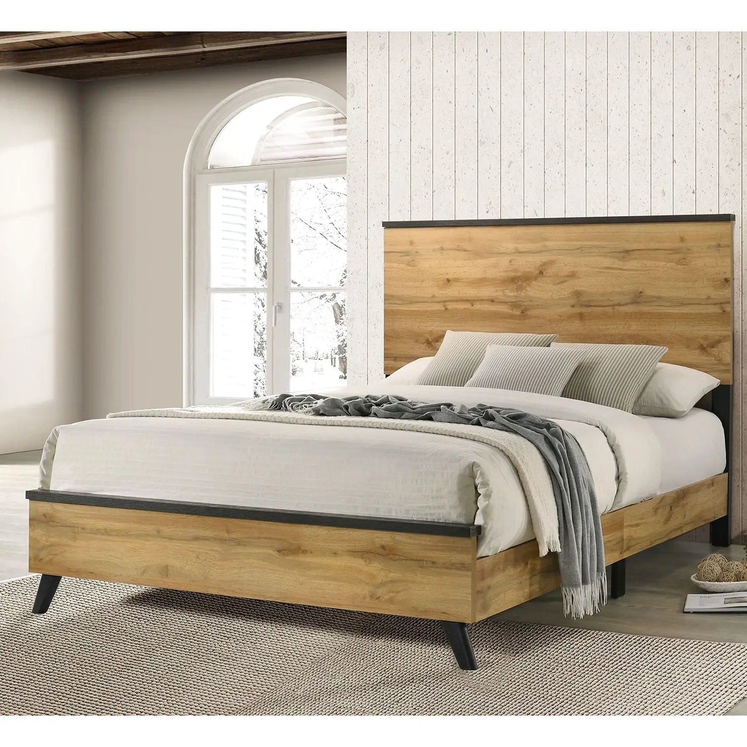 Fraser - Queen Panel Bed - Natural by HouseOfZazla