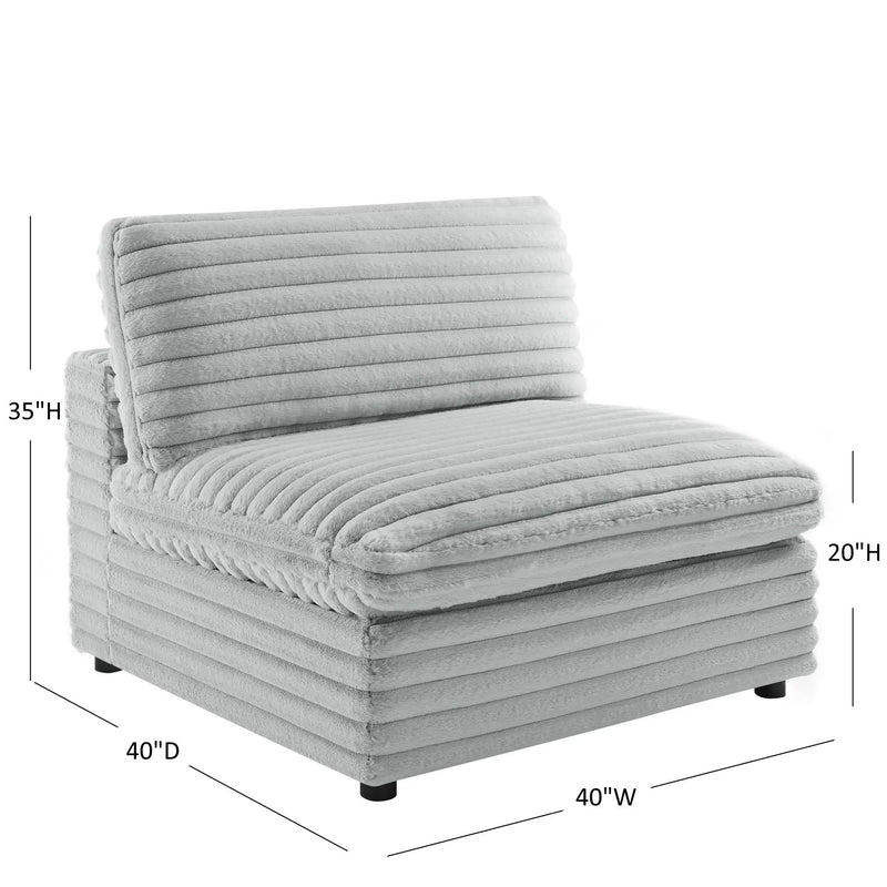 Jenny - Armless Slipper Chair - Gray by HouseOfZazla