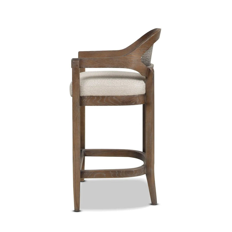 Americana - Mid-Century Modern Cane Back Counter Stool by HouseOfZazla