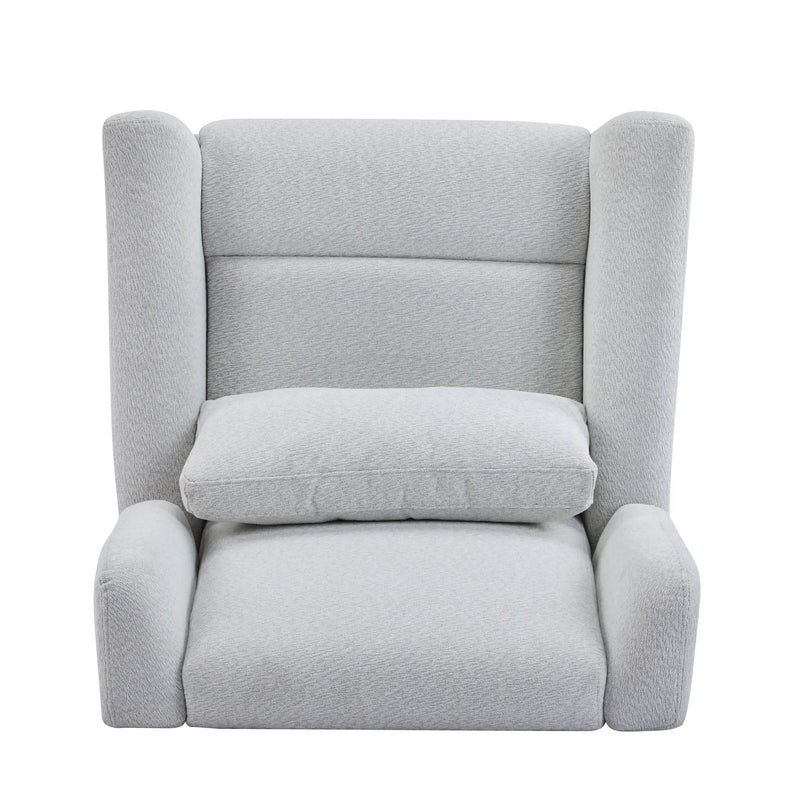 Power Recliner Chair Swivel Upholstered 360° Swivel Recliner by HouseOfZazla